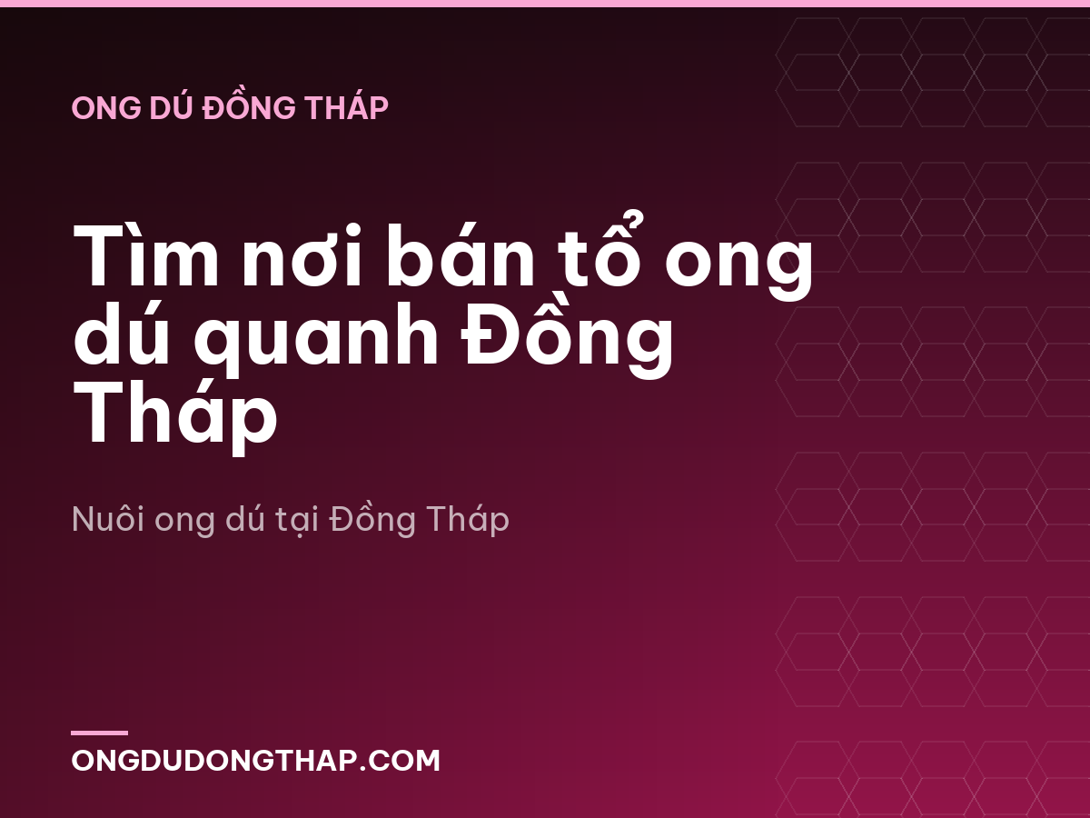 Tìm nơi bán tổ ong dú quanh Đồng Tháp